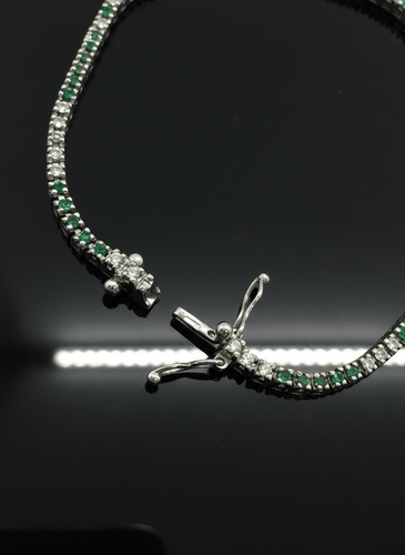 Bracelet Bracelet tennis - Diamants et tsavorites 58 Facettes