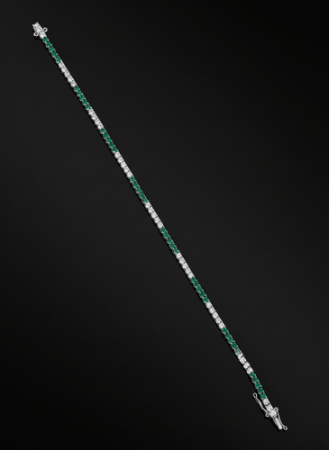 Bracelet Bracelet tennis - Diamants et tsavorites 58 Facettes