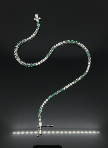 Bracelet Bracelet tennis - Diamants et tsavorites 58 Facettes
