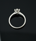 Bague 53 Bague solitaire en or blanc 18 carats avec diamant naturel 0,80 ct 58 Facettes
