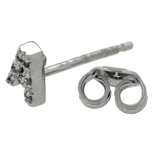 Pinomarino - Monoboucle d'oreille initiale en or blanc et diamants 58 Facettes 1110