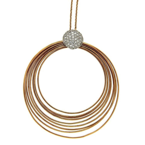 Collier K di Kuore - Collier ras-de-cou en or rose et blanc avec diamants 58 Facettes G1345