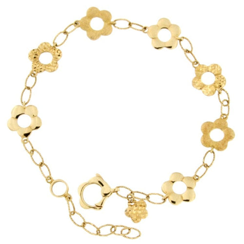 Bracelet Guidetti - Bracelet à fleurs en or jaune 750/1000 58 Facettes G1391