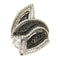 Bague Guidetti - Bague en or blanc avec diamants brillants blancs et noirs 58 Facettes G1842