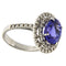 Bague Guidetti - Bague en or blanc avec tanzanite et diamants 58 Facettes G2437