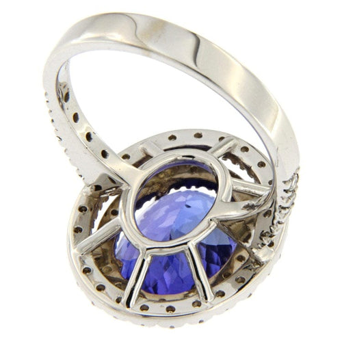 Bague Guidetti - Bague en or blanc avec tanzanite et diamants 58 Facettes G2437