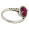 Bague Guidetti - Bague en or blanc avec rubis ovale et diamants 58 Facettes G2440