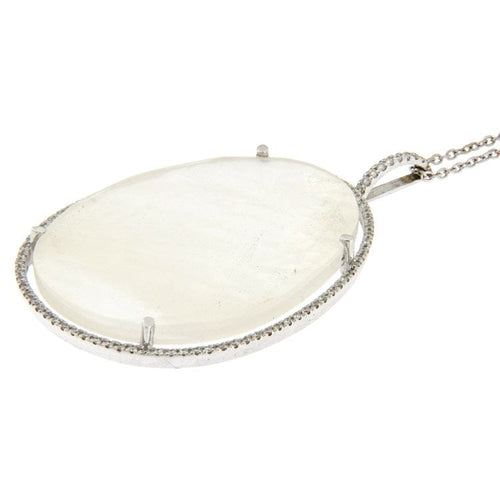 Collier Guidetti - Collier ras-du-cou en or blanc avec diamants et nacre 58 Facettes G2454