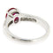 Bague Bague en or blanc avec rubis et entourage de diamants 58 Facettes G2638