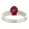 Bague Bague en or blanc avec rubis et entourage de diamants 58 Facettes G2638