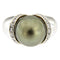 Bague Guidetti - Bague en or blanc avec perle de Tahiti et diamants 58 Facettes G2639