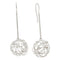 Boucles d'oreilles Guidetti - Boucles d’oreilles pendantes boule en or blanc et diamants 58 Facettes G2655