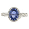 Bague Guidetti - Bague en or blanc avec saphir ovale et diamants 58 Facettes G2690