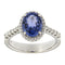 Bague Guidetti - Bague en or blanc avec saphir ovale et diamants 58 Facettes G2690