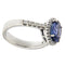 Bague Guidetti - Bague en or blanc avec saphir ovale et diamants 58 Facettes G2690
