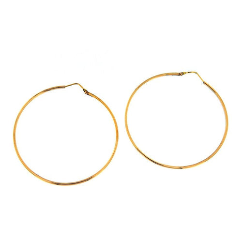 Boucles d'oreilles Guidetti - Boucles d’oreilles créoles en or jaune 18 kt 58 Facettes G2770