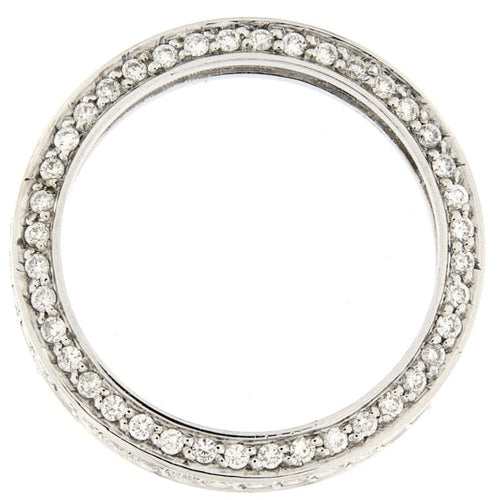 Bague Guidetti - Alliance Éternelle en or blanc avec diamants 58 Facettes G3257