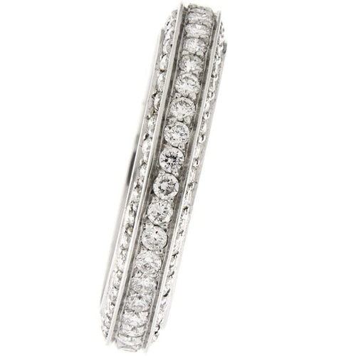 Bague Guidetti - Alliance Éternelle en or blanc avec diamants 58 Facettes G3257