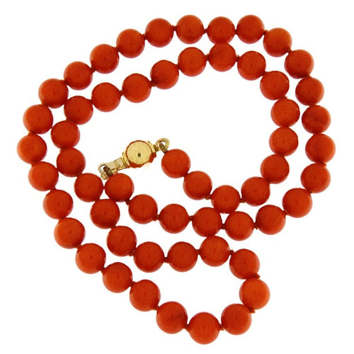 Collier Collier en or jaune et corail Cerasuolo 58 Facettes G3276