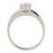 Bague 56 Bague solitaire en or blanc avec diamant taille brillant 58 Facettes G3305