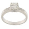 Bague 56 Bague solitaire en or blanc avec diamant taille brillant 58 Facettes G3305