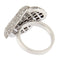 Bague 56.5 Nuage Pavé - Bague en or blanc avec diamants 5,17 ct 58 Facettes G3405