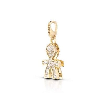 Collier LeBebé i Pavé - Collier pendentif garçon pavé en or jaune et diamants 58 Facettes G3431