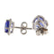 Boucles d'oreilles Boucles d’oreilles en or blanc 18K avec tanzanites et diamants 58 Facettes G3503