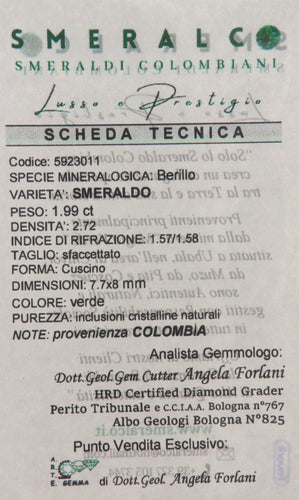 Bague Guidetti - Bague en or blanc avec émeraude colombienne et diamants 58 Facettes G3542