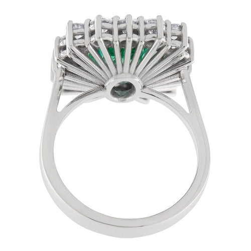 Bague Guidetti - Bague en or blanc avec émeraude 5,12 ct et diamants 58 Facettes G3552