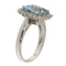 Bague Guidetti - Bague en or blanc avec aigue-marine et diamants 58 Facettes G3663