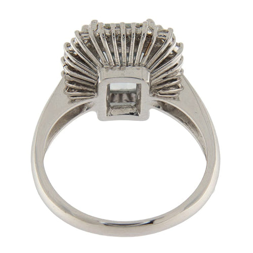 Bague Guidetti - Bague en or blanc avec aigue-marine et diamants 58 Facettes G3663