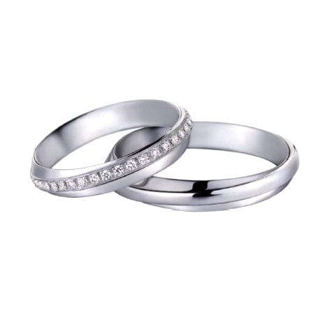 Bague Polello - Alliance en or blanc (taille 24) 58 Facettes G37