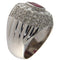 Bague 54.5 Bague en or blanc 18 kt avec rubis 1,05 ct et diamants 1,84 ct 58 Facettes G3706