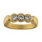 Bague 53.5 Bague trilogie vintage en or jaune 18k avec diamants 58 Facettes G3736