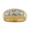 Bague 55.5 Bague alliance vintage en or jaune et blanc 18 ct avec diamants 0,74 ct 58 Facettes G3746