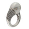 Bague 54.5 Bague vintage en or blanc 18 ct avec perle et diamant 1,51 ct 58 Facettes G3751