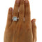 Bague Guidetti - Bague en or blanc avec aigue-marine et diamants 0,38 ct 58 Facettes G3756