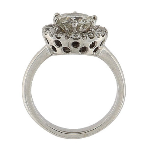 Bague 52 Bague vintage en or blanc 18 ct avec diamant 1,97 ct 58 Facettes G3874