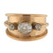 Bague 54 Bague bandeau vintage en or rose 18 ct avec diamant taille ancienne 58 Facettes G3785