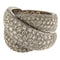 Bague 54 Bague en or blanc 18 carats pavée de diamants 4,51 ct 58 Facettes G3802