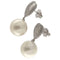 Boucles d'oreilles Boucles d’oreilles pendantes en or blanc 18 ct avec diamants et perle 58 Facettes G3804
