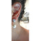 Boucles d'oreilles Boucles d’oreilles pendantes en or blanc 18 ct avec diamants et perle 58 Facettes G3804