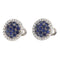 Boucles d'oreilles Boucles d’oreilles - or blanc 18 kt, saphirs et diamants taille brillant 58 Facettes G3818
