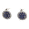 Boucles d'oreilles Boucles d’oreilles - or blanc 18 kt, saphirs et diamants taille brillant 58 Facettes G3818