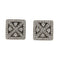 Boucles d'oreilles Boucles d’oreilles carrées vintage en or blanc 18 carats et diamants 2,54 ct 58 Facettes G3835