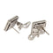 Boucles d'oreilles Boucles d’oreilles carrées vintage en or blanc 18 carats et diamants 2,54 ct 58 Facettes G3835