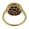 Bague 59.5 Bague vintage en or jaune 18 carats avec diamants taille rose et pierres rouges 58 Facettes G3841
