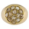 Bague 57 Bague bombée vintage en or rose 18 kt avec diamants taille rose 1,82 ct 58 Facettes G3846