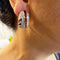Boucles d'oreilles Boucles d’oreilles vintage - Or jaune 14 ct avec diamants et rubis 58 Facettes G3875